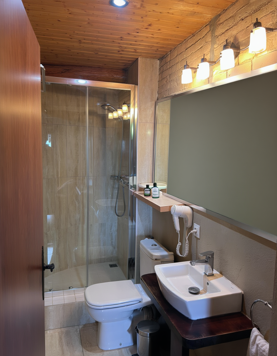 Habitación Habitación doble con dos camas individuales del Hotel Restaurant La Garbinada - Vista 2