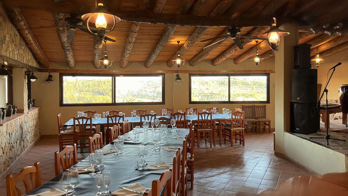 Salón para comidas de grupo en La Garbinada